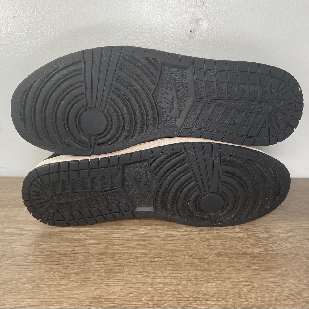 Nike Air Jordan 1 Mid Satin Grey Sneakers Mens 14 Black White Shoes 852542-011 - Picture 12 of 16